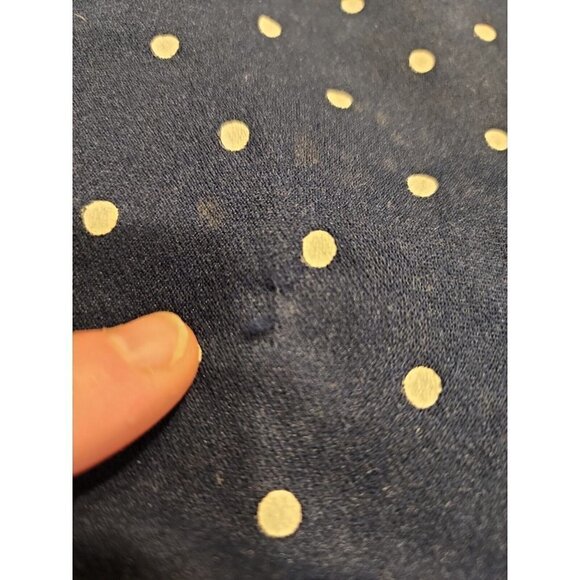 Vintage 1990's "Risa Ann" Dress SZ 20wp Blue white Polka-dot Short sleeve - Picture 8 of 9